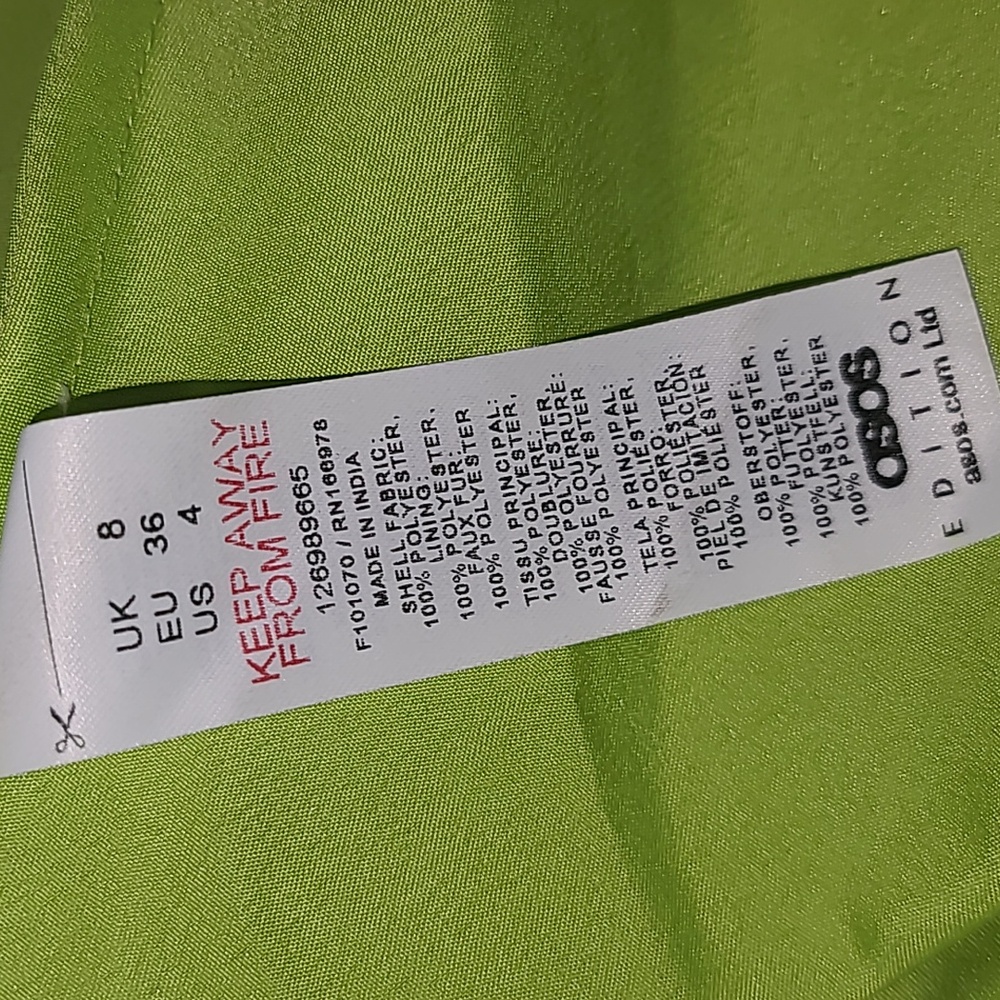 ASOS EDITION embellished sequin and fringe mini dress with faux feather hem - Picture 9 of 12